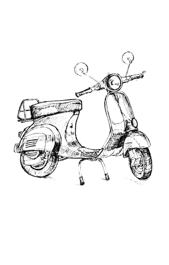 illustratie Vespa scooter